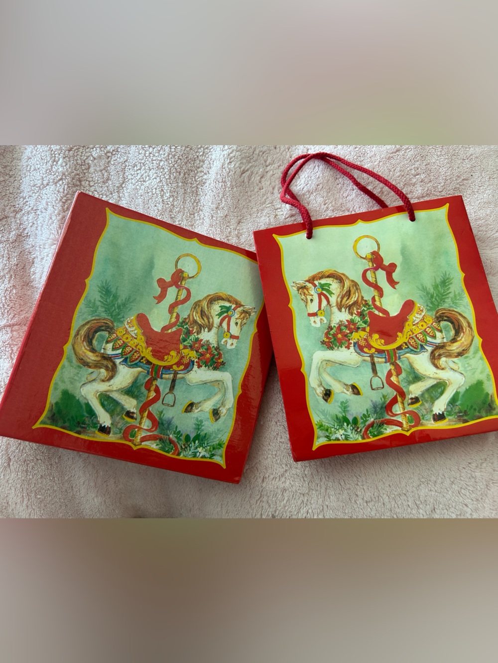 Vintage Carousel Horse Photo Album with gift bag 🐴